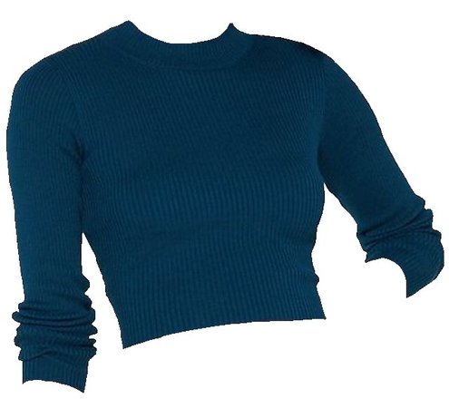 navy crop sweater