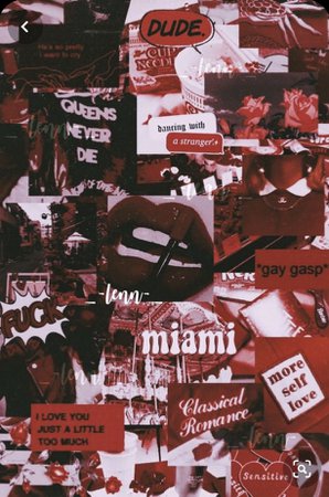 vintage collage red