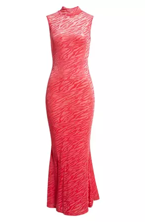 Amy Lynn High Neck Sleeveless Velvet Maxi Dress | Nordstrom