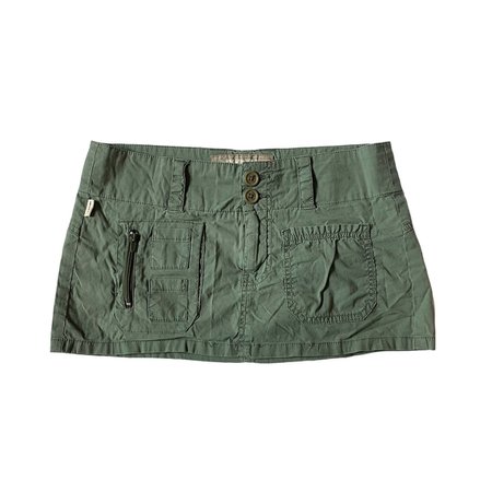 khaki green cargo fairy grunge mini skirt