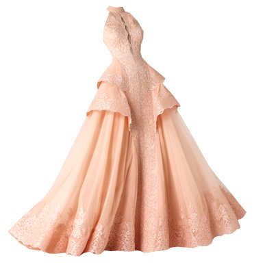 dress long peach ball gown