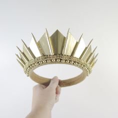 Blue Apatite Gold Blade Crown