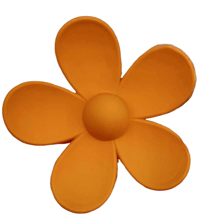 orange flower hair clip