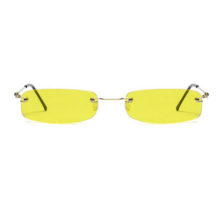 The Skinny Rectangle Sunglasses Yellow - Youthly Labs