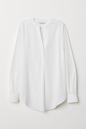 Crêpe blouse - White - Ladies | H&M