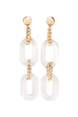 Linking Up On Vacay Earrings - Clear/Gold | Fashion Nova, Jewelry | Fashion Nova