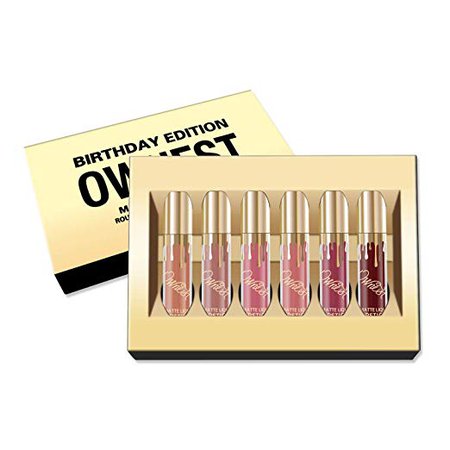 Amazon.com : Ownest 6pcs Matte Velvety Liquid Lipstick Matte Liquid Lipgloss Waterproof Lip Gloss brithday editio : Beauty