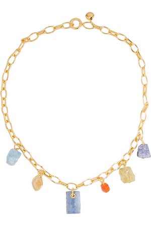 Monica Vinader | + Caroline Issa gold vermeil multi-stone necklace | NET-A-PORTER.COM
