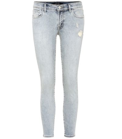 Low-rise cropped jeans