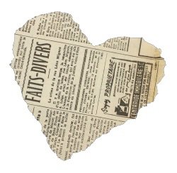 newspaper heart