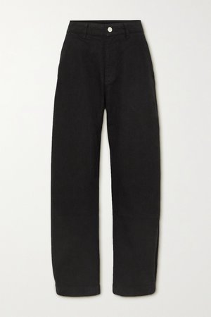 Black The Low Curve high-rise tapered jeans | GOLDSIGN | NET-A-PORTER