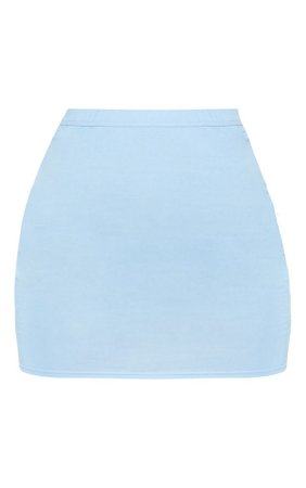 Dusty Blue Jersey Mini Skirt | Skirts | PrettyLittleThing USA