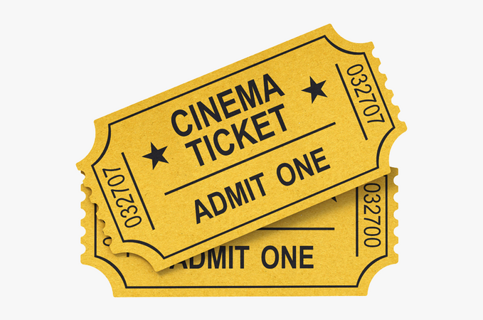transparent movie ticket