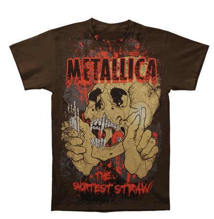 brown Metallica t shirt