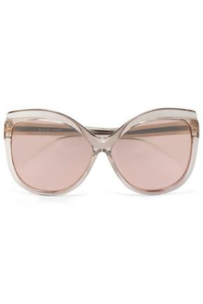 Cat-eye acetate mirrored sunglasses | LINDA FARROW | Sale up to 70% off | THE OUTNET