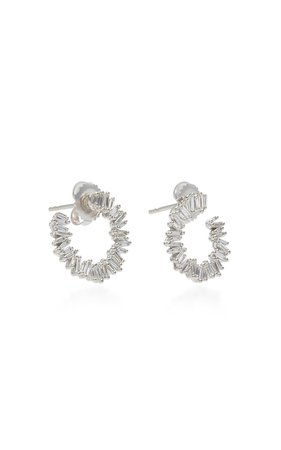 18K White-Gold Spiral Hoop Earrings by Suzanne Kalan | Moda Operandi