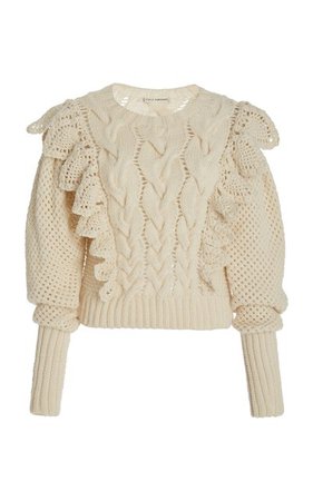 Romina Ruffled Wool Sweater By Ulla Johnson | Moda Operandi