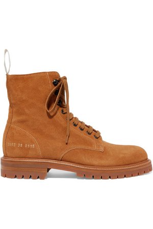 Common Projects | Combat suede ankle boots | NET-A-PORTER.COM