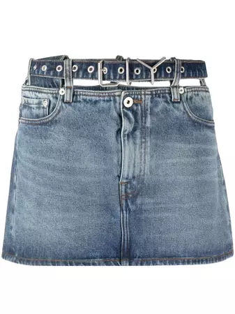Y/Project Y Belt Denim Miniskirt - Farfetch