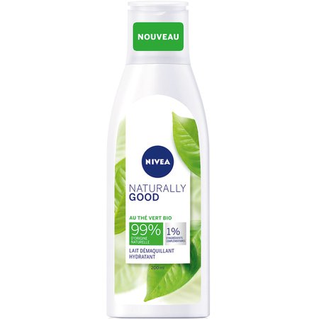 nivea | NATURALLY GOOD - Lait Hydratant Thé vert BIO Lait démaquillant - 200 ml