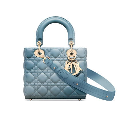 Small Lady Dior My ABCDior Bag Denim Blue Gradient Cannage Lambskin | DIOR