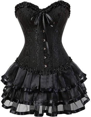 *clipped by @luci-her* Gothic Victorian Corsets Burlesque Dresses Moulin Rouge Black