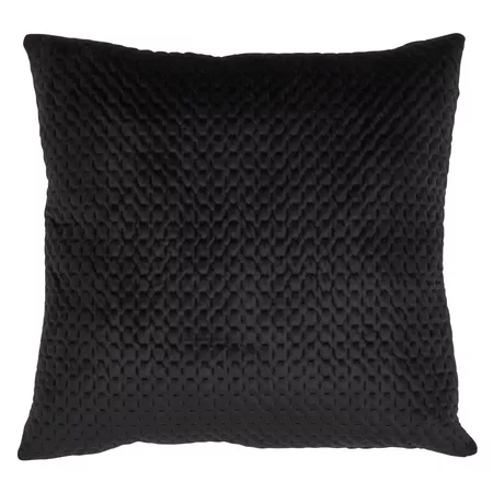Poly Filled Pinsonic Velvet Pillow Black - Saro Lifestyle : Target