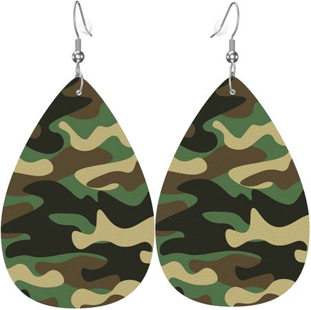 Camouflage Teardrop Fashion Earrings