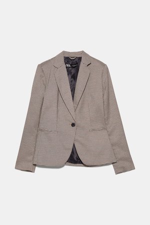 TAILORED HOUNDSTOOTH BLAZER - View All-COATS-WOMAN | ZARA United States