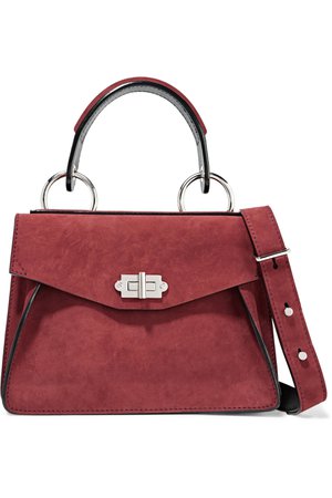 Hava small leather-trimmed nubuck shoulder bag | PROENZA SCHOULER | Sale up to 70% off | THE OUTNET