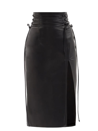 skirt (black leather)