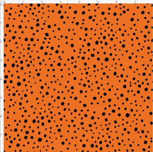 Pepper Dots Orange / Black Fabric - orange dot fabrics – Loralie Designs