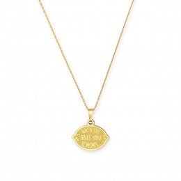 Alex's Lemonade Stand Necklace in Shiny Gold | ALEX AND ANI