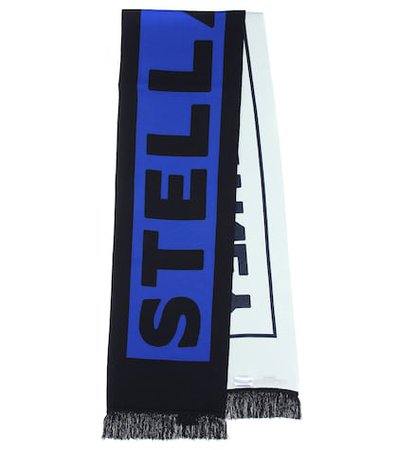Logo intarsia scarf