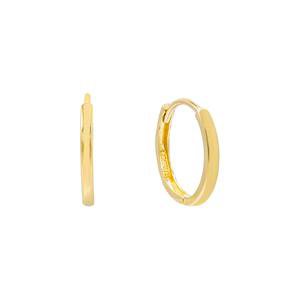 14K Gold Solid Huggie Earring | Adina's Jewels