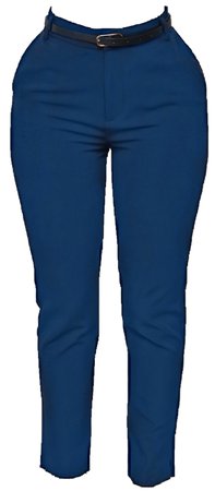 Fashion Nova Classic Blue Here to Stay Belted Pants