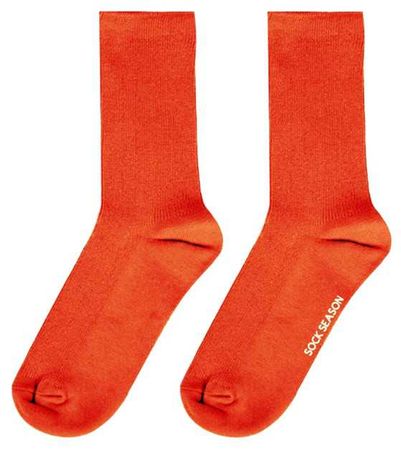 Orange Above Ankle Socks