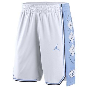 Blue and white basketball shorts