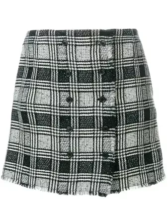 Thom Browne Prince Of Wales Tweed Mini Skirt