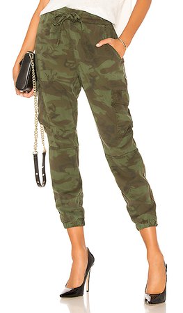 Pam & Gela Bronze Side Stripe Camo Pant in Army Camo | REVOLVE