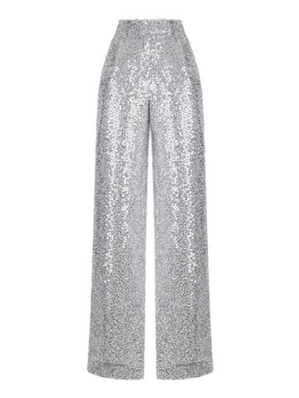 white sequined pants