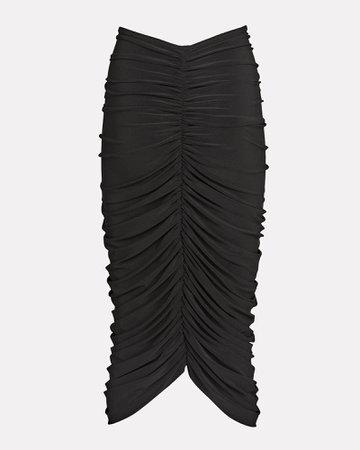 Norma Kamali Shirred Jersey Bodycon Skirt | INTERMIX®