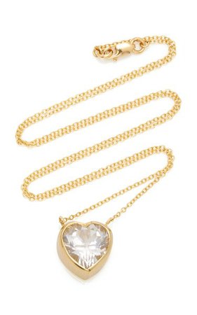 Tiny Heart 18k Gold And Topaz Necklace By Katey Walker | Moda Operandi
