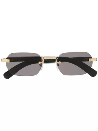 Cartier Eyewear Rectangle Tinted Sunglasses - Farfetch