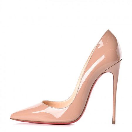 CHRISTIAN LOUBOUTIN Patent So Kate 120 Pumps 37 Nude 446260