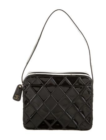 Chanel Quilted Patent Shoulder Bag - Black Shoulder Bags, Handbags - CHA725457 | The RealReal