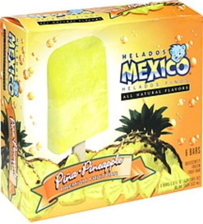 Helados Mexico Pineapple Premium Fruit Bar - 6 ea, Nutrition Information | Innit