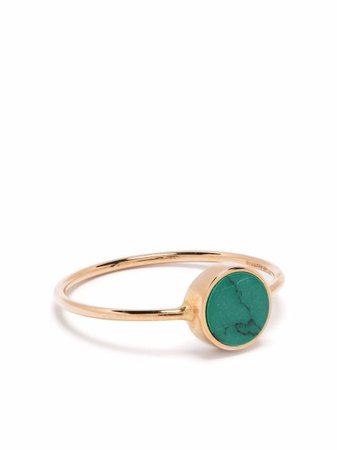 GINETTE NY 18kt yellow gold Mini Ever turquoise ring - FARFETCH