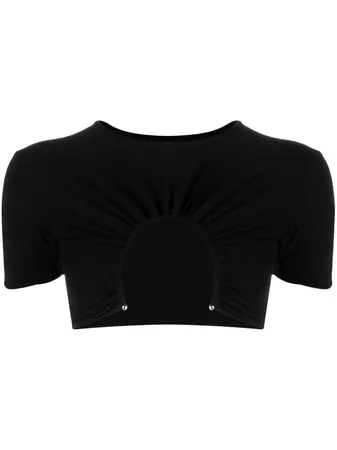 Christopher Esber cut-out Cropped T-shirt - Farfetch