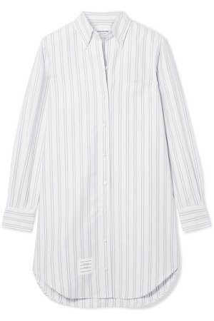 Thom Browne | Striped cotton Oxford mini dress | NET-A-PORTER.COM